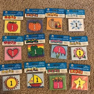 Numbered calendar cover-ups for classroom